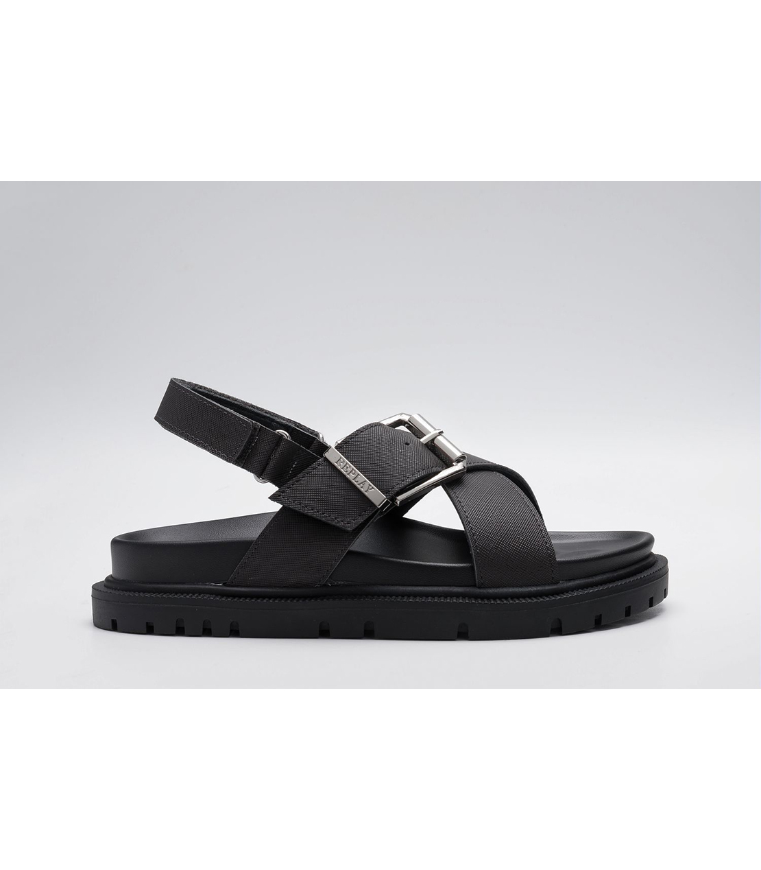 クロスバンドフラットソールサンダル